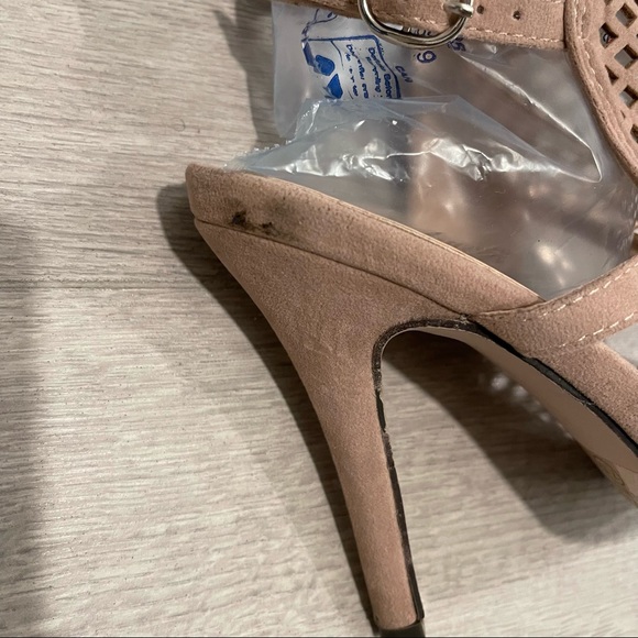 Chase + Chloe strap sling back zip stiletto heels tan 7.5 - Picture 12 of 12